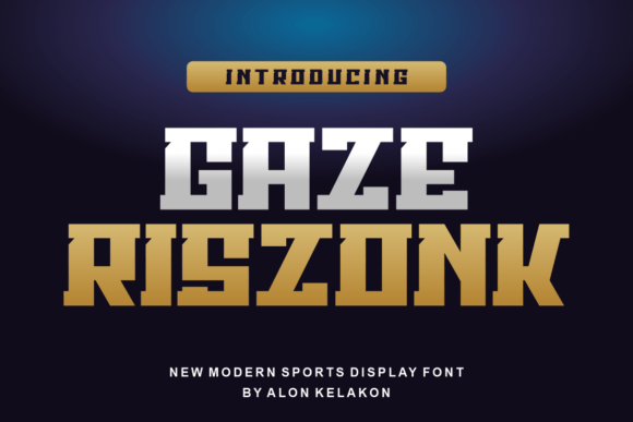 Gaze Riszonk: A Modern Display Font for Business Branding