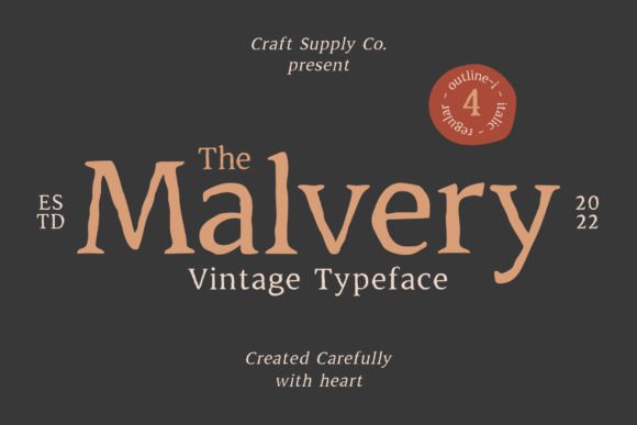 Malvery: A Sophisticated Display Font for Elegant Editorial Design
